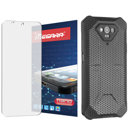 Szkło hybrydowe do HAMMER IRON V - 6.50" ochronne + ETUI silikonowe TPU