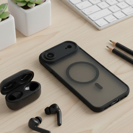 Szkło hybrydowe do iPhone 17 Air + MagSafe ETUI czarne TPU