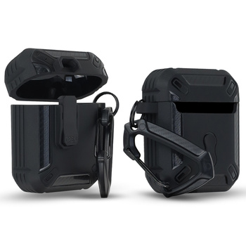 PANCERNE ETUI DO APPLE AIRPODS 1 / 2  CASE COVER OBUDOWA + KARABIŃCZYK