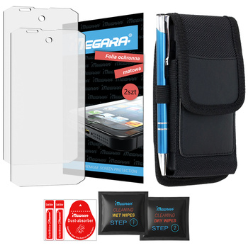 2x Folia do CUBOT KINGKONG MINI 4 MATOWA ochronna + ETUI Futerał na pasek