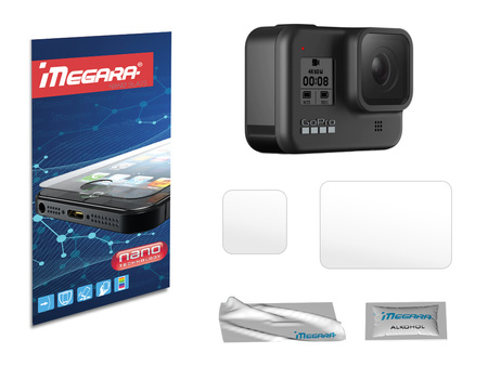 Szkło hybrydowe Nano Glass  Gopro Hero 8 przód + tył