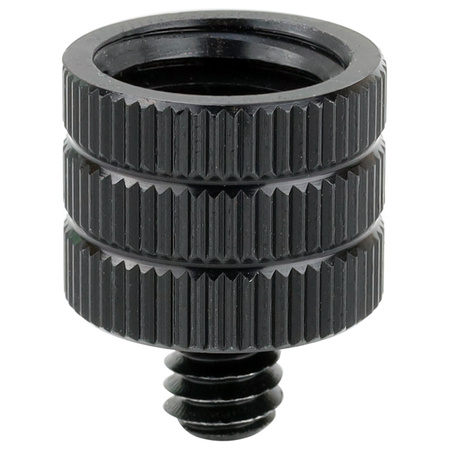 Adapter M12 żeński na 1/4" męski przejściówka aluminiowa do kamer statywów