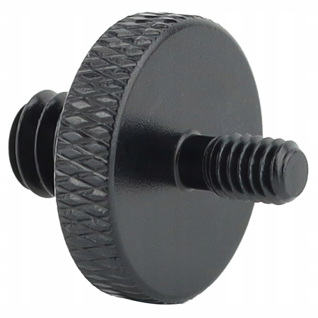 Adapter śruba redukcja 1/4" na M4 statywowa aluminiowa czarna 18 mm