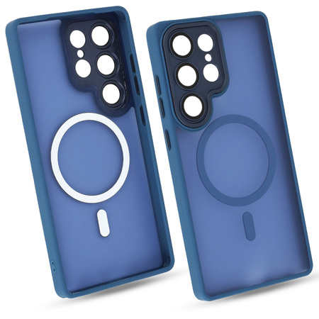 Folia do Samsung Galaxy S25 Ultra ochronna + MagSafe ETUI niebieskie TPU