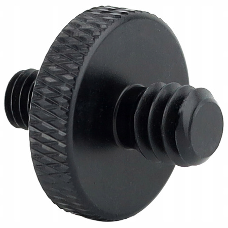 Adapter śruba redukcja 1/4" na M5 statywowa aluminiowa czarna 18 mm