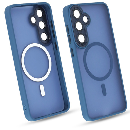 Folia do Samsung Galaxy S25 ochronna + MagSafe ETUI niebieskie TPU