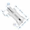 Adapter tuleja redukcja statywowa 1/4" na 3/8" aluminiowa do statywu lampy