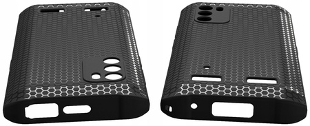Etui do HAMMER IRON 4 - 5.45" silikonowe matowe z ochroną aparatu czarne
