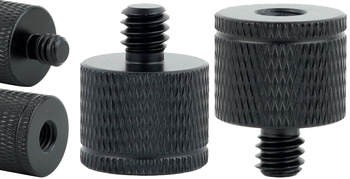 Adapter tuleja redukcja 1/4" na M6 statywowa czarna do statywu 20mm