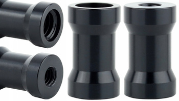 Adapter tuleja redukcja 1/4" na 3/8" statywowa aluminiowa czarna 25 mm