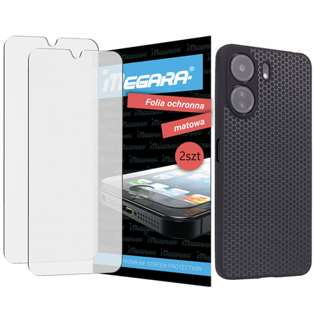 Folia do XIAOMI REDMI 13C - 6.74" ochronna MATOWA + ETUI silikonowe TPU