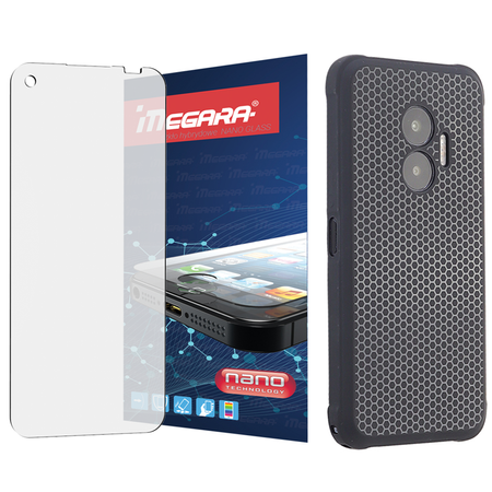 Szkło hybrydowe do HAMMER BLADE V 5G - 6.59" ochronne + ETUI silikonowe TPU