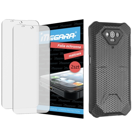 Folia do HAMMER IRON V - 6.50" ochronna MATOWA + ETUI silikonowe TPU