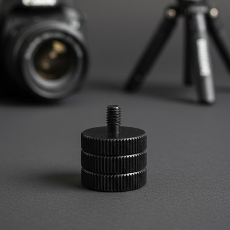 Adapter 1/4" żeński na M4 męski przejściówka aluminiowa do kamer statywów