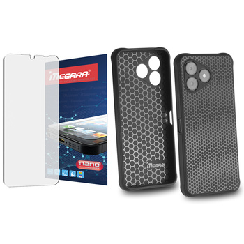 Szkło hybrydowe do HAMMER BLADE VA 5G - 6.56" + ETUI silikonowe czarne TPU