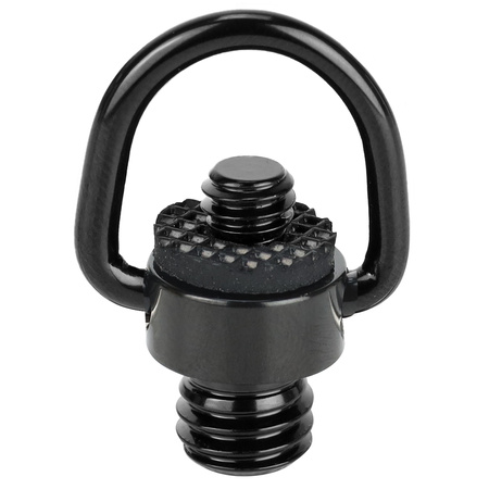 Adapter 1/4" męski na 3/8" męski z uchem D-Ring stal do kamer i foto-video