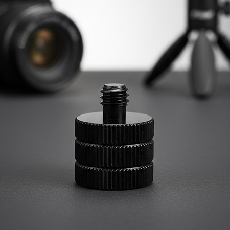 Adapter 1/4" żeński na 1/4" męski przejściówka aluminiowa do kamer statywów