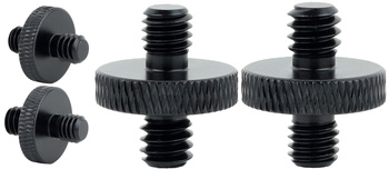 Adapter śruba redukcja 1/4" na M6 statywowa aluminiowa czarna 18 mm