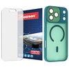 Szkło hybrydowe do iPhone 17 Pro + MagSafe ETUI zielone TPU