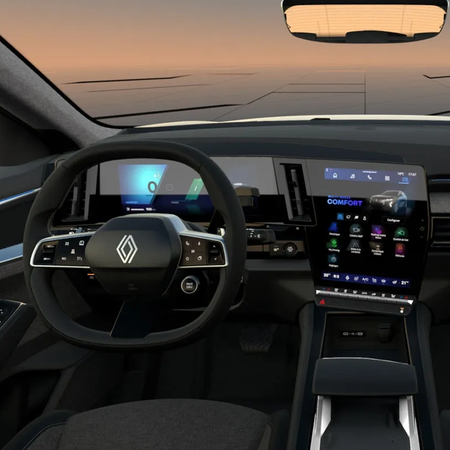 Folia do Renault Austral 2022 - 2025 na radio 12" + zegary - MATOWA