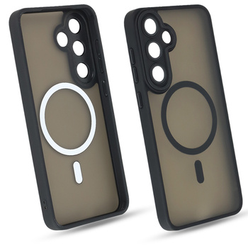 Etui do Galaxy S25 PLUS czarny mat MagSafe case plecki pokrowiec ochrona