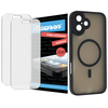 Folia do iPhone 16 ochronna MATOWA + MagSafe ETUI czarne TPU