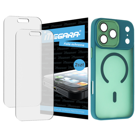 2x Folia ochronna do iPhone 17 Pro Max + MagSafe ETUI zielone TPU