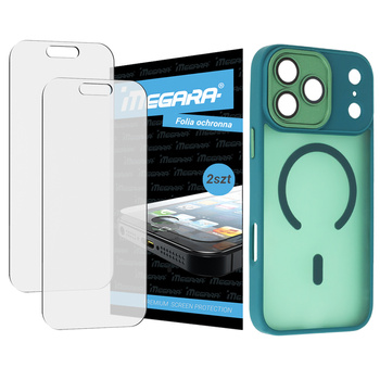2x Folia ochronna do iPhone 17 Pro + MagSafe ETUI zielone TPU