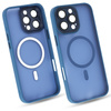 Szkło hybrydowe do iPhone 16 Pro Max MATOWE + MagSafe ETUI niebieskie TPU