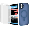 Folia do iPhone 16 ochronna MATOWA + MagSafe ETUI niebieskie TPU