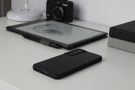 Etui do SAMSUNG GALAXY S22 silikonowe matowe z ochroną aparatu czarne TPU