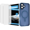 Folia do iPhone 16 PLUS ochronna + MagSafe ETUI niebieskie TPU