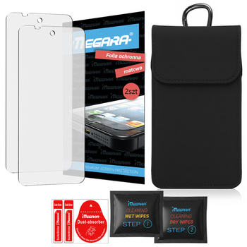 2x Folia do RugOne XEVER 7 PRO MATOWA ochronna + Etui futerał karabińczyk