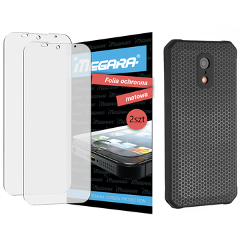 Folia do HAMMER IRON VA - 6.56" ochronna MATOWA + ETUI silikonowe TPU