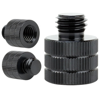 Adapter 3/8" żeński na M10 męski przejściówka aluminiowa do kamer statywów