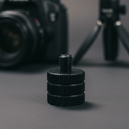 Adapter M5 żeński na 1/4" męski przejściówka aluminiowa do kamer statywów