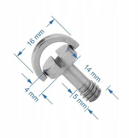 Śruba STATYWOWA 1/4" cala 18 mm do aparatu kamery fotograficzna