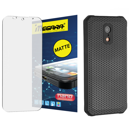 Szkło hybrydowe do HAMMER IRON VA - 6.56 MATOWE + ETUI silikonowe TPU