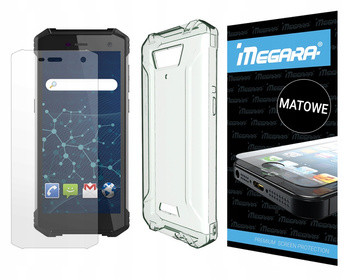 Szkło hybrydowe MAT + etui do HAMMER ENERGY 2 5,5'