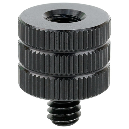 Adapter M6 żeński na 1/4" męski przejściówka aluminiowa do kamer statywów