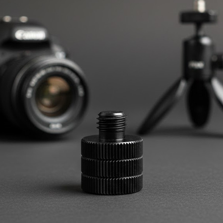 Adapter 3/8" żeński na M8 męski przejściówka aluminiowa do kamer statywów