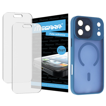 2x Folia ochronna do iPhone 17 Pro Max + MagSafe ETUI niebieskie TPU