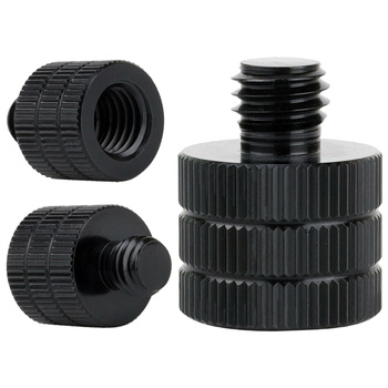 Adapter 3/8" żeński na M8 męski przejściówka aluminiowa do kamer statywów