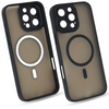Szkło hybrydowe do iPhone 16 Pro Max MATOWE + MagSafe ETUI czarne TPU