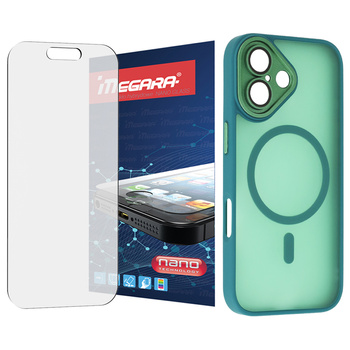 Szkło hybrydowe do iPhone 17 + MagSafe ETUI zielone TPU