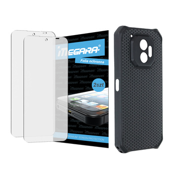 2x Folia do HAMMER ENERGY X2 - 6.1" ochronna + ETUI silikonowe TPU