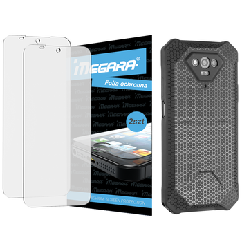 Folia do HAMMER IRON V - 6.50" ochronna + ETUI silikonowe czarne TPU