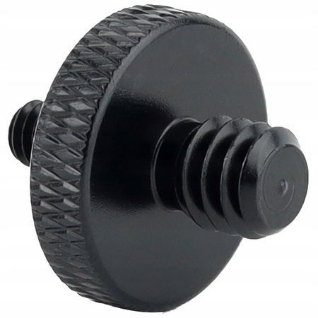 Adapter śruba redukcja 1/4" na M4 statywowa aluminiowa czarna 18 mm