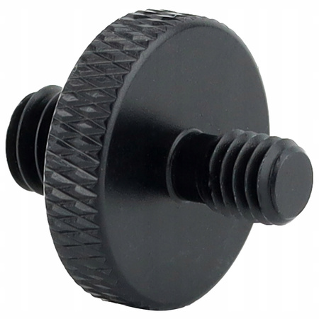 Adapter śruba redukcja 1/4" na M5 statywowa aluminiowa czarna 18 mm