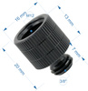Adapter M12 żeński na 3/8" męski przejściówka aluminiowa do kamer statywów